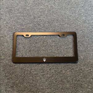 Maserati Black Metal License Plate Frame